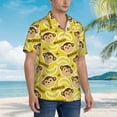 thumbnail image 5 of Monkey Hawaiian Shirts For Men, Summer Short-Sleeve Relaxed-Fit Button-Down Shirts Large, 5 of 9