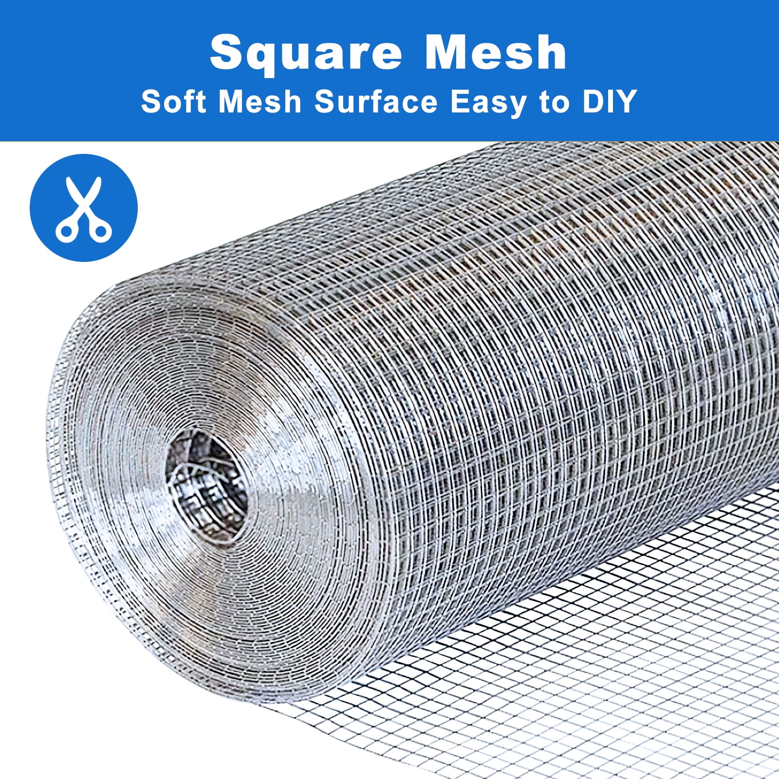 Hardware Cloth 1/2 in 60 in x 100 ft 19 Ga Chicken Wire Mesh Roll Galvanized Wire Mesh Roll Tree Guard Wire Fence