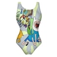 thumbnail image 4 of Adventure Time Womens Bathing Suits One Piece Swimsuits Cute Bikini Printed Swimwear Cover Up Dress 2XL, 4 of 7