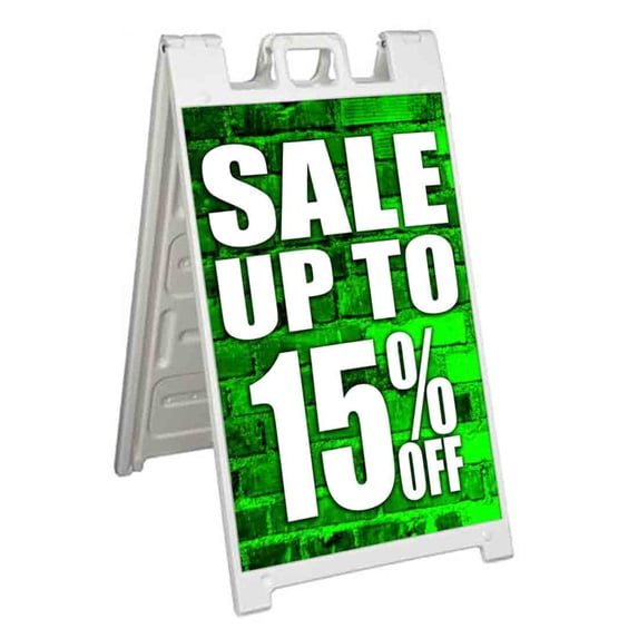 Sale Up To 15 Percent Off (24" X 36") Standard A-Frame Signicade, Includes Decal Applied To Stand