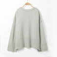 thumbnail image 5 of Women Sweaters, Crew Neck Sweaters for Women, Loose Solid Color Pullover, Flared Design for Casual Comfort, 5 of 9