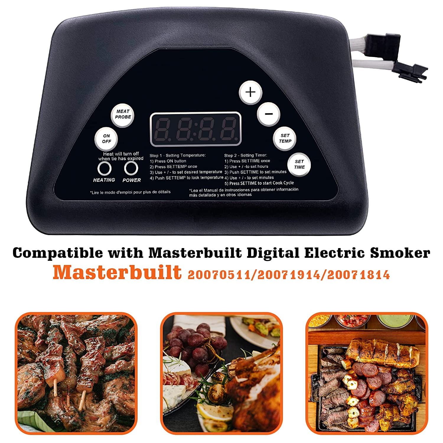 9907160014 Replacement for Masterbuilt Smoker Digital Control Panel Kit, Men's, Size: 13