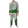 thumbnail image 3 of Lsque Dandelion Flower In The Meadow Pattern Long Sleeve Pajama Set for Men - Soft 2-Piece Sleepwear and Loungewear Set with Pockets, Comfy Nightwear-XX-Large, 3 of 7