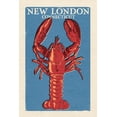 thumbnail image 3 of New London, Connecticut, Lobster, Woodblock (100% Cotton Tea Towel, Decorative Hand Towel, Kitchen and Home), 3 of 3