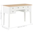 thumbnail image 4 of vidaXL Writing Desk White 109.5x45x77.5 cm Wood, 4 of 5