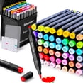 thumbnail image 1 of Marcadores de Alcohol Soucolor 51 Colores Doble Punta Pincel y Cincel, 1 of 8