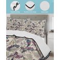 thumbnail image 4 of Purple Teal Ethnic Twin Size Down Alternative Comforter, Lightweight Comforter Quilt Bedding Set with Pillow Shams Boho Modern Geometric Abstract Art All Seasons Bed Comforter Duvet Insert 68"x86", 4 of 7