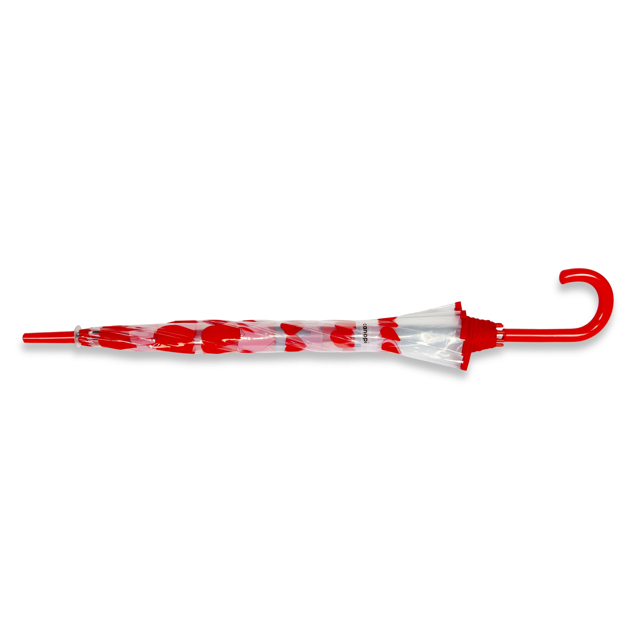 Canopi 52" Auto Open Red Hearts Bubble Umbrella