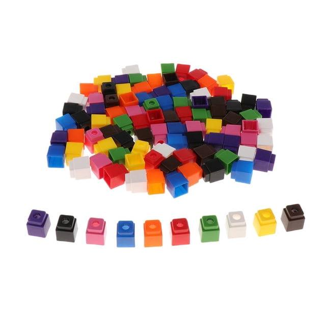 200x Cubes Conjunto de Actividades + 200X Bloques de Construcción de Montessori para Ayudar a Cultivar Reconocimiento de Color CUTICAT Cubos