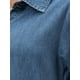 thumbnail image 5 of Vestido midi de mezclilla para mujer Inspire Chic, con mangas abullonadas, botones, en línea A, estilo camisón, color azul claro, talla XL, 5 of 6