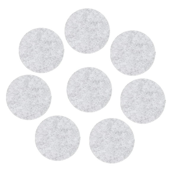 Uxcell 8pcs 10 Inch Round Adhesive Backed Felt for Household Applications, Light Grey