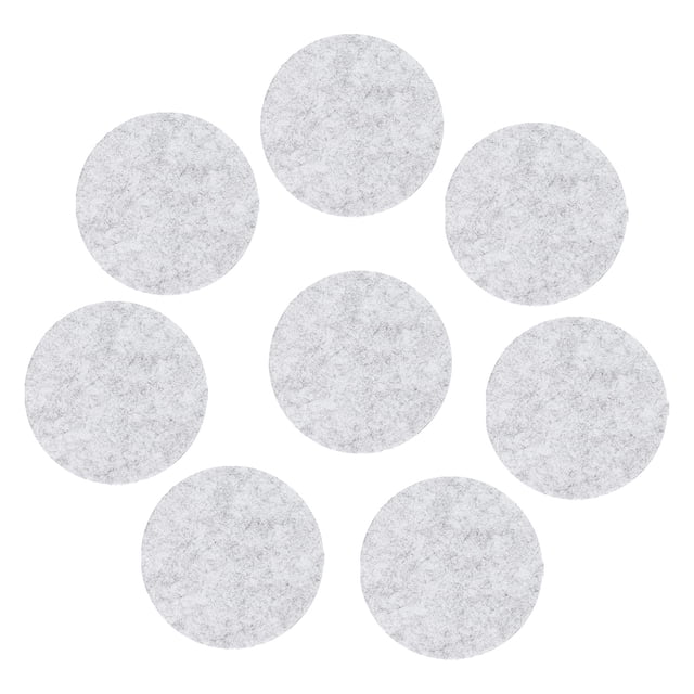 Uxcell 8pcs 10 Inch Round Adhesive Backed Felt for Household Applications, Light Grey