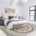 thumbnail image 2 of Geometric Mandala Flower Rug 4x7ft Area Rugs Abstract Beige Brown Rugs Non Slip Machine Washable Indoor Throw Carpet for Living Room Bedroom Study Office Entrance Foyer, 2 of 6