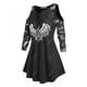 thumbnail image 2 of Talla grande Hombro frío Impresión de murciélago de Halloween Tee Rosegal Mangas largas de talla grande, 2 of 5