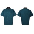 thumbnail image 4 of Chaqueta de Chef de Manga Corta, Uniforme de Cocinero de Restaurante, Hecho de Algodón para Hombres Y Mujeres - Verde, XXXL Sunnimix Chaqueta de uniforme, 4 of 8