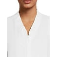 thumbnail image 4 of Blu White Blu Women's Ruffled Button-Front Shirt, 4 of 5