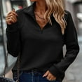 thumbnail image 3 of Women’s Stand Collar Knitted Sweatshirt Long Sleeve Casual Pullover Soft Solid Color Lightweight Top for Fall Winter Streetwear and Everyday Outfits, 3 of 4