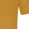 thumbnail image 6 of YOTMKGDO Shirts for Men, Men's Casual Fashion Solid Color Loose Trend Button Cuban Neck Short Sleeved Shirt Short Sleeve Button Down Men, Yellow 3X-Large, 6 of 8