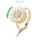 thumbnail image 1 of Collar giratorio Super Flash Sunflower con microincrustaciones de circonio y diseño de nicho con transferencia de tono agitado, 1 of 6