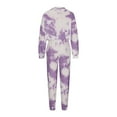 thumbnail image 7 of Usmixi Sweatsuits Set for Women Womens 2 Piece Outfits Fashion Tie Dye Hooded Cropped Sweatshirt Drawstring Elastic Waist Jogger Pant Lounge Sets Tracksuit Sets with Pocket Under $10, 7 of 7