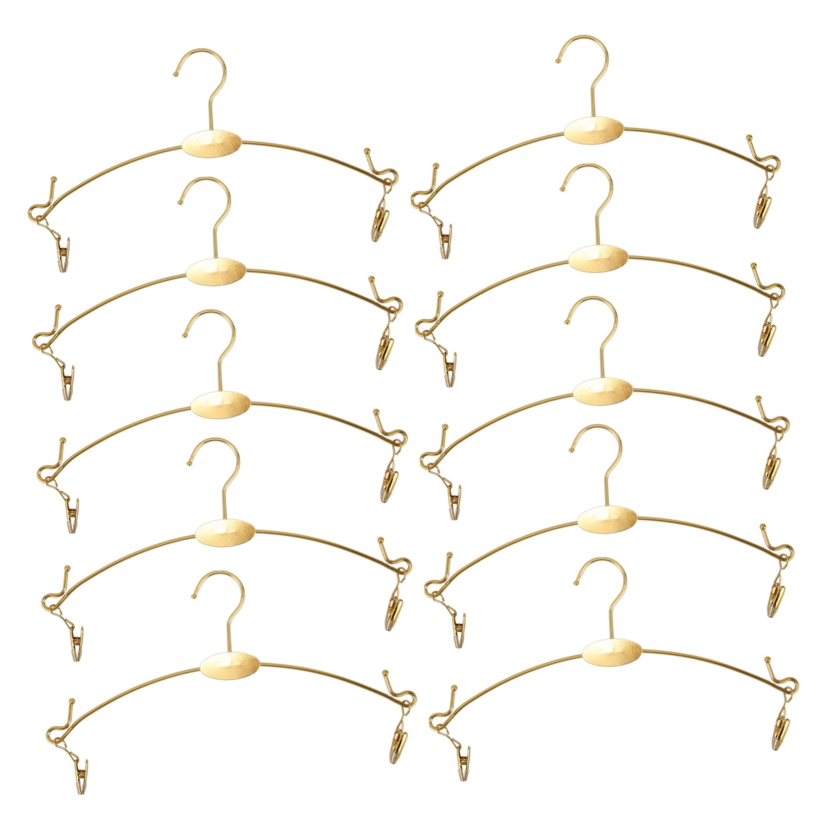 unbranded 10 PCS Pant Hangers Clothes Hangers Gold Hangers Size 4 Golden