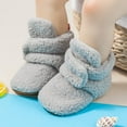 thumbnail image 2 of Newborn Baby Cotton Booties Stay On Slipper Winter Warm Soft Shoes Non-Skid Infant Ankle Boots Crib Shoes, 2 of 6