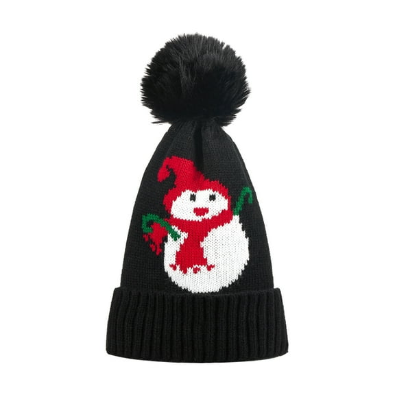 nvzhuang Baby Christmas Winter Hat Cute Snowman Wool Knit Beanie Warm Cap for Infant Newborn Cold Weather Accessories