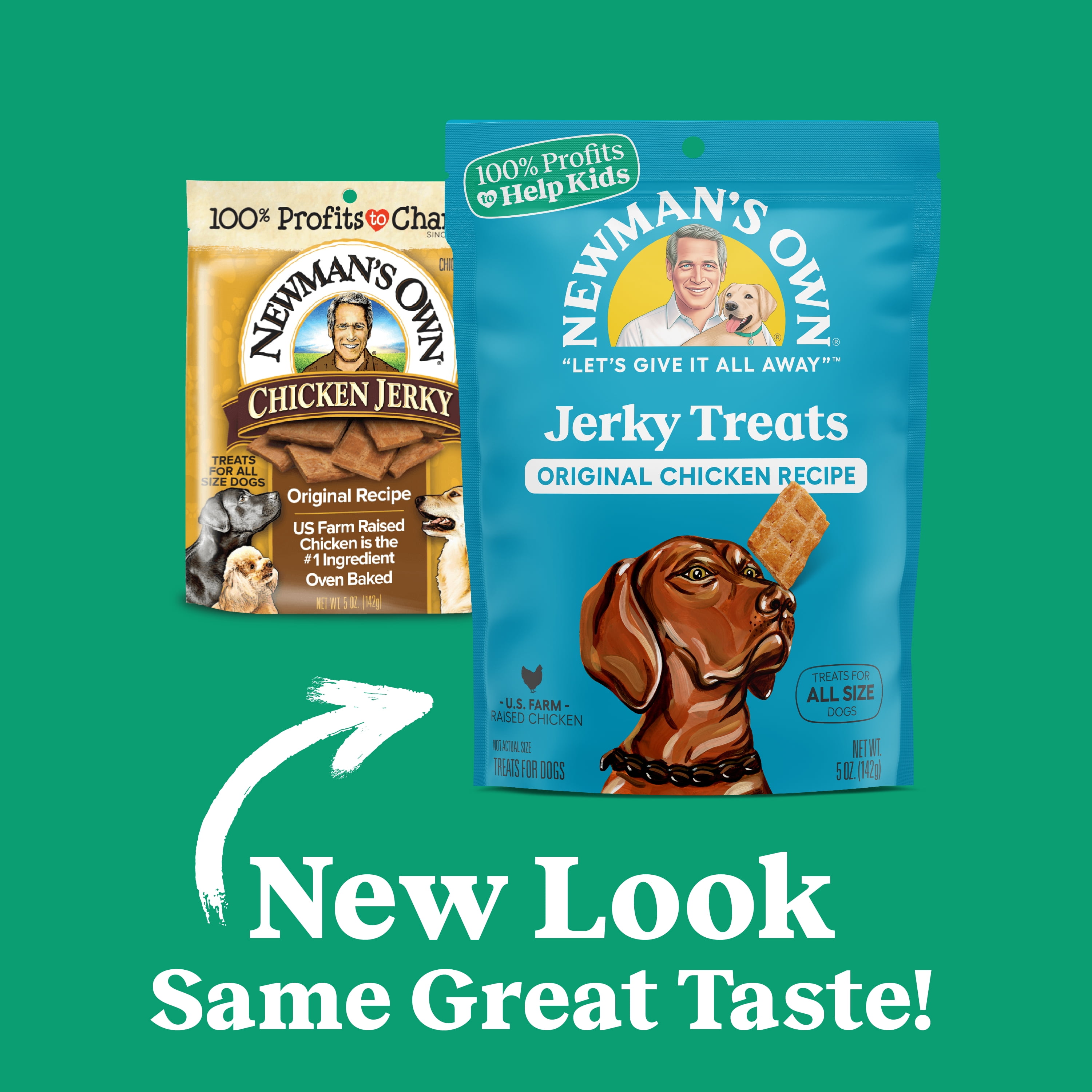 Newman's Own Jerky Treats for Dogs - Original Chicken Recipe | Made with US Farm-Raised Chicken | Grain Free | High in Protein | 5 oz Bag (Pack of 6)