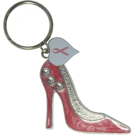 Breast Cancer Awareness Pink Shoe Keyring