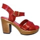 thumbnail image 1 of Huarache Cómoda Plataforma Moda Piel Cabra Tacon 9.0 cmR14 22-27 Rojo, 1 of 5