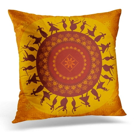 ARHOME Colorful Dance of Classical Dancer India Pillow Case Pillow Cover 20x20 (Best Classical Dancer In India)