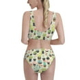 thumbnail image 5 of High Waisted Bikini Sets For Women, Cactus Succulents Swimsuits Tummy Control, Two Pieces Bathing Suit, 5 of 8