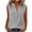 Gray, variant on Bosfbaoi Plus Size Shirts for Women V Neck Sleeveless Button Front Womens Summer Tops Casual Loose Vest Blouse
