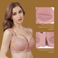 thumbnail image 2 of FallSweet Front Close Push Up Bra Wireless Lace Brassiere Multiway Full Coverage, 2 of 5