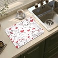 thumbnail image 6 of Lovely White Fox Drying Mat Diatomaceous Earth Super Absorbent Non-slip Rubber Sole Heat Resistant 230 Degrees Fahrenheit 15.7×11.8in, 6 of 11