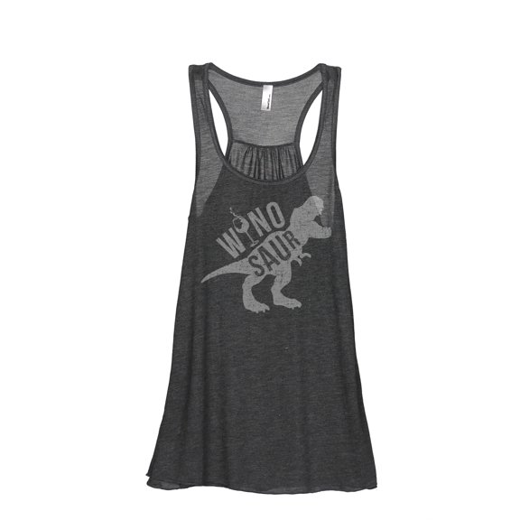 Thread Tank Winosaur Women's Sleeveless Flowy Racerback Tank Top Charcoal Small