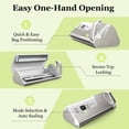 thumbnail image 4 of TINKLE WELL Powerful Vacuum Sealer, One-Hand Operation, Double Sealing Strips, Built-in Cutter, Timer Display, with 2 Bag Rolls & 5 Pre-cut Bags, White, 4 of 7