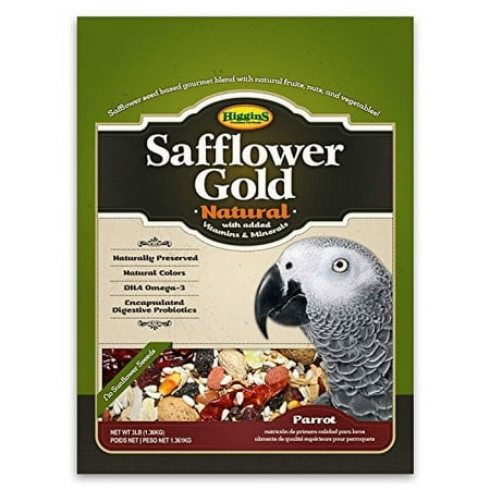 Higgins Safflower Gold Natural Food Mix for Parrots 3lbs