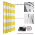 thumbnail image 6 of Yellow Striped Blackout Curtains for Bedroom/Living Room, Pinch Pleated Black Out Curtains, Modern Simple Monochrome Geometric White Room Darkening Window Drapes with Hooks 2 Panels, 59"x70", 6 of 8