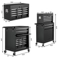 thumbnail image 2 of Aukfa Tool Box, 2 in 1 Steel Rolling Tool Chest & Cabinet on Wheels for Garage, 8-Drawers, Black, 2 of 12