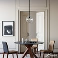 thumbnail image 3 of Hunter - Sacha 1-light Natural Black Iron, Medium Size Pendant Light, Dimmable, Modern Style, Globe Shaped, for Bedrooms, Dining, Living Rooms - 19660, 3 of 8