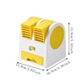 thumbnail image 2 of OCCOA Air Mini Desktop Fan Quiet Portable Air Cooler with Water Ice Storage Drawer for Student Dorm Office Desk Indoor Use, Yellow, 2 of 5