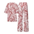 thumbnail image 5 of Summer Outfits For Women 2 Cotton Linen Set Oversized T Shirts Straight Leg Pant Plus Size Tracksuit, 5 of 5
