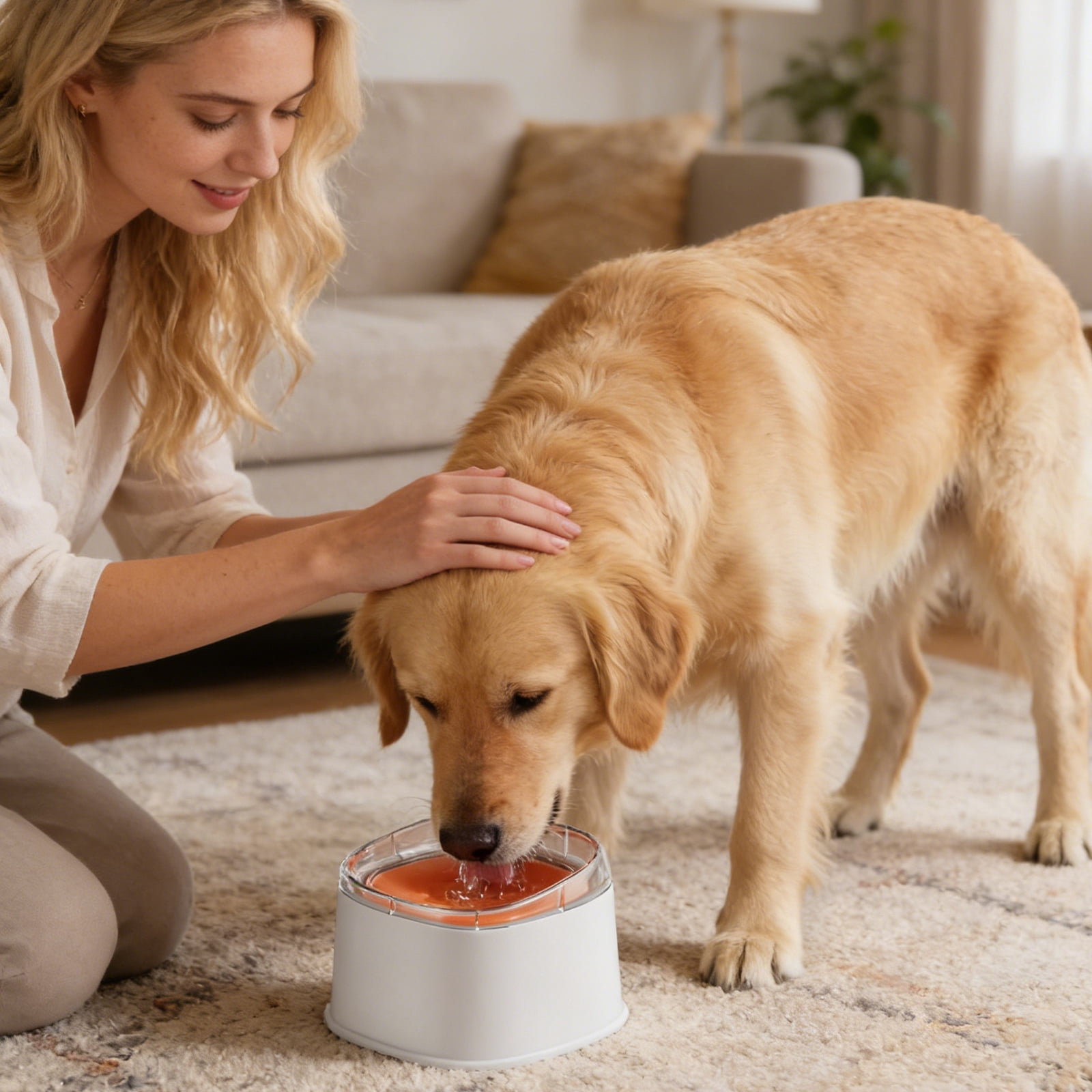 Dog Water Bowl, Slow Feeder Dog Bowl with Floating Design, Anti-Spill Anti-Wet Mouth Pet Bowl, for Small Medium Dogs, Black