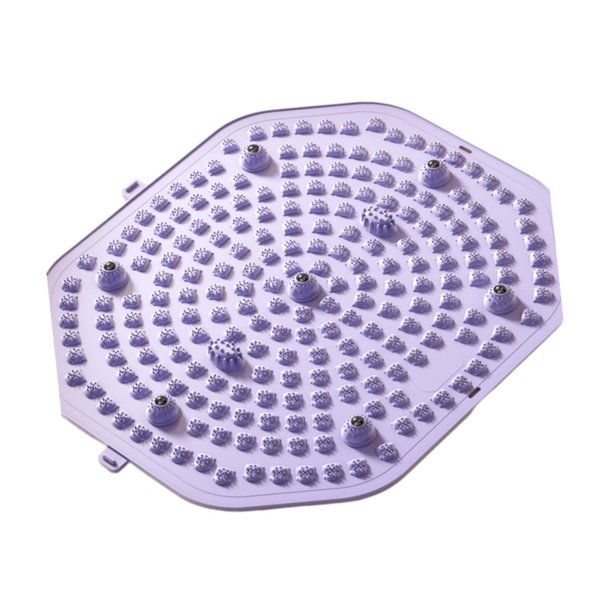 Almohadilla de masaje para pies, esterilla de acupresión antideslizante, herramienta de masaje manual para puntos de presión. Violeta