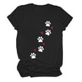 thumbnail image 1 of Fiudx Ropa de Mujer Camiseta de Manga Corta Estampada con Cuello Redondo a La Moda para Mujer, Camisetas Holgadas Informales, 1 of 3