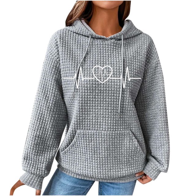 Cameland Hauts pour Femmes Manches Longues Automne Hiver Sweat à Capuche Pull Confortable