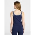 thumbnail image 3 of No Boundaries Single Jersey Lace Sleep Tank Top, Women's XXS-3X, 3 of 5