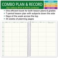thumbnail image 4 of Combination Plan and Record Book: One efficient 8.5 x 11 book for lesson plans and grades combines W101 and R1010 (PR7-10) (+) Bonus Clip-in Bookmark (Grey Marble), 4 of 9