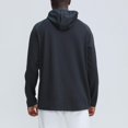 thumbnail image 4 of ZHAOCHENG Sudadera deportiva con capucha para hombre, de manga larga, con cuello alto, para entrenamiento deportivo y fitness, 4 of 4